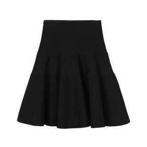KERISMA Flora Knee Skirt in Black